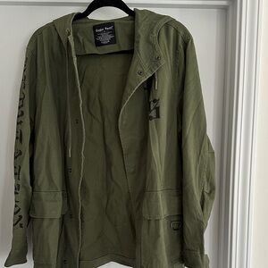 Taylor Swift Olive Hooded Military Jacket